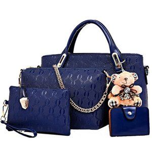 4 Piece Blue Handbang Se - Women Handbags